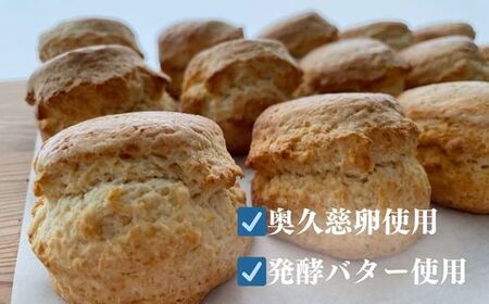 奥久慈卵と発酵バターのスコーン 12個セット【スコーン お菓子 焼き菓子 お菓子 おやつ 奥久慈卵】