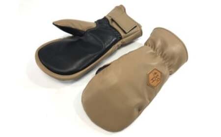 スキーグローブ　撥水ミトン　ブラウン　M　