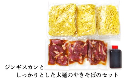 ジンギスカンやきそば9食セット！＜肉の山本＞　【焼きそば・麺類・羊肉・ジンギスカン】