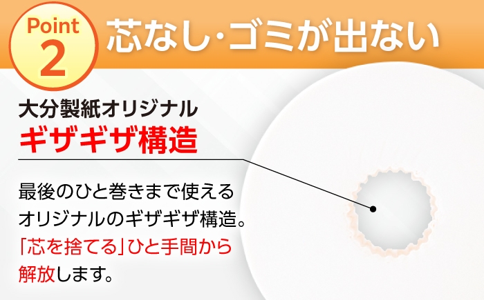 トイレットペーパー ダブル 長巻き 65m 6ロール×8パック