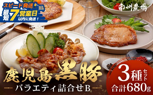 
                  鹿児島県産 黒豚バラエティ詰合せ Bセット（ロース味噌漬け・生姜焼き・ハンバーグ）味付き 冷凍  NS-11 ❘ ★☆＼＼黒豚ロース味噌漬け バナナマンの早起きせっかくグルメで紹介！！／／☆★ 加工肉 肉 お肉 豚肉 豚 ぶた かごしま黒豚 ロース肉 みそ漬け しょうが焼き ハンバーグ 国産 鹿児島県 南大隅町 南州農場
                