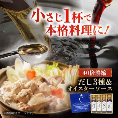 ふるさと納税 大洲市 厳選素材の旨みをぎゅっと濃縮!濃縮だし3種とオイスターソースのお試しセット [AGBI001]