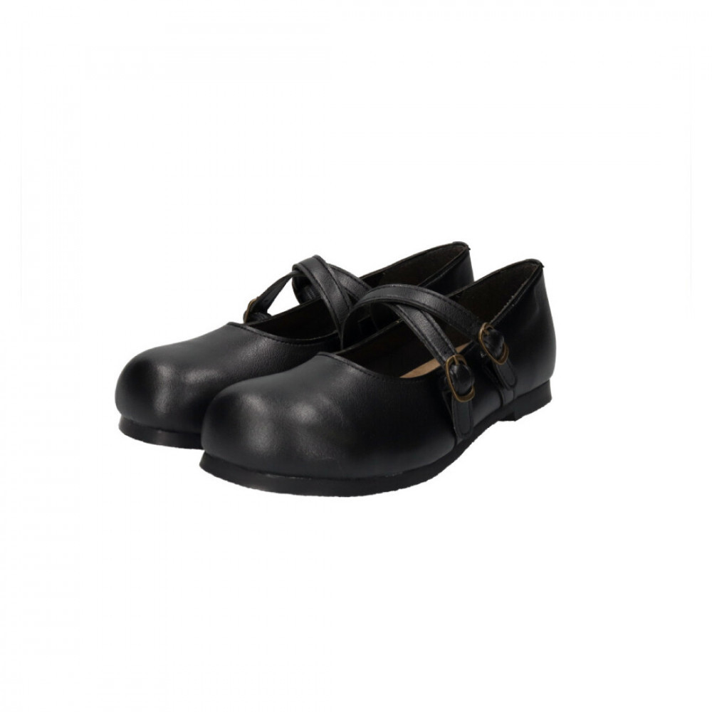 クロスベルトコンフォートシューズ｜ブラック S(23.0cm) レディース スリッポン ストラップシューズ 幅広 甲高 外反母趾 ゆったり幅 大人気 靴