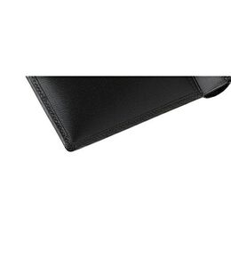 キプリス本革製二つ折り小銭入れ付財布　カラー：ブラック 【kt026-008-1】