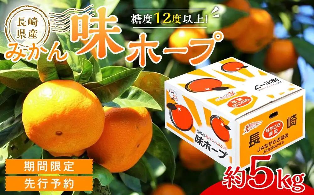 【糖度12度以上！】長崎県産 みかん 味ホープ 約5kg＜期間限定／先行予約＞【2026年11月中旬以降順次発送】｜みかん 柑橘