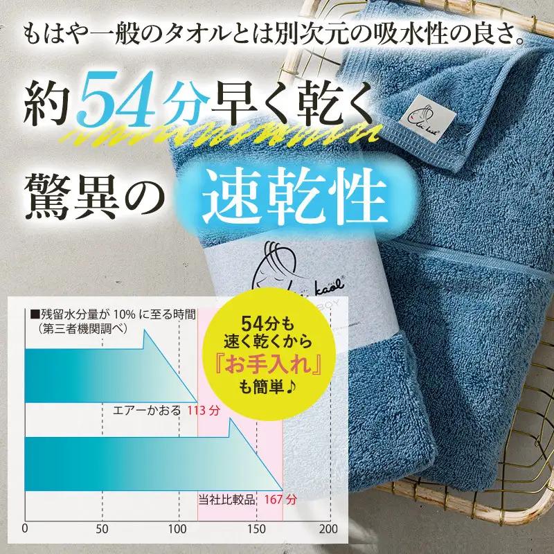 （今治タオル）エアーかおる　ダディボーイ　フェイスタオル　３枚セット（コーラルピンク）浅野撚糸　スーパーZEROⓇ