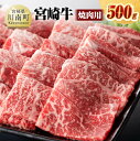 【ふるさと納税】※レビューキャンペーン※宮崎牛 焼肉用 500g - 肉 牛肉 国産 宮崎県産 黒毛和牛 ミヤチク BBQ バーベキュー 送料無料 D0640