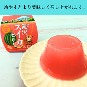 いわて 滝沢 スイカ ゼリー 6個 セット 【岩手県産】／ 滝沢西瓜 滝沢スイカ 滝沢すいか 西瓜 すいか フルーツゼリー 果物 くだもの フルーツ 果汁 甘い おやつ デザート 加工品 プレゼント 