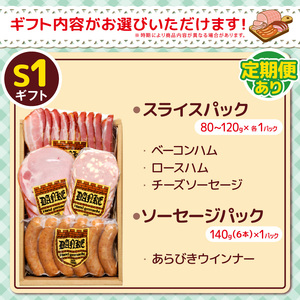 【定期便3回】「手造りハム・ソーセージ」ギフトS1 | 肉 豚肉 豚 加工 加工肉 ハム ソーセージ ギフト セット 手作り 低添加 栃木県 特産品