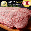 【ふるさと納税】※レビューキャンペーン※5等級！ 宮崎牛 サーロインステーキ 400g - 牛 肉 牛肉 国産 宮崎県産 九州産 黒毛和牛 和牛 ステーキ 高級 5等級 D0622