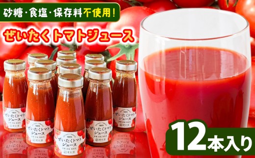 濃厚 ! ぜいたく  トマトジュース 180g × 12本 カズサとまとガーデン 【 砂糖・食塩・保存料 不使用  】| 人気の直売所 「愛彩畑」