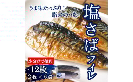 塩さばフィレ 12枚(2枚×6袋) 小分け 便利 お弁当 おかず 冷凍便 鯖 サバ 魚 海鮮 魚介類 夕食 晩ごはん 夜ごはん お米に合う コメ に合う 南知多
