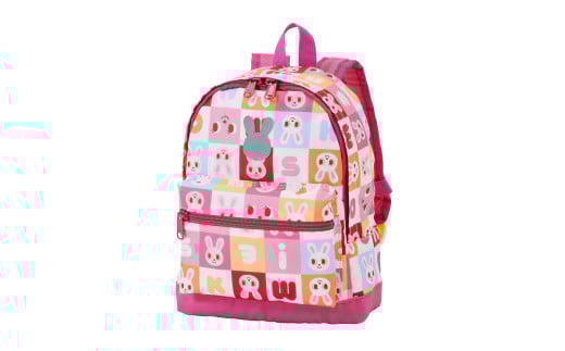 E154　ミキハウス　パズルブロックシリーズリュック　Ｍサイズ（ピンク）