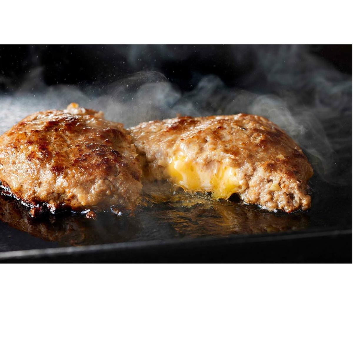 北海道産 黒毛和牛 こぶ黒 チーズ イン ハンバーグ 8個 【 LC 】 和牛 牛肉 ハンバーグ 挽肉_イメージ2