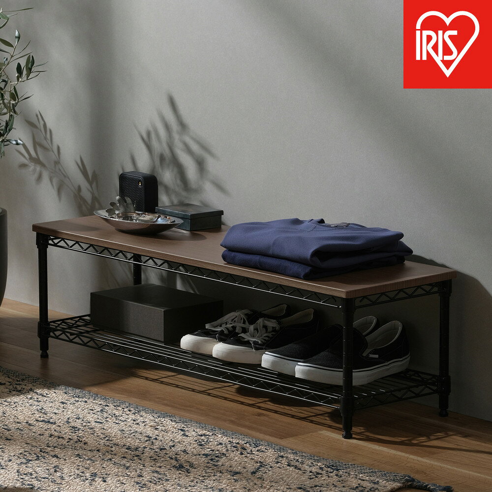 【ふるさと納税】カラーメタルラック　ローボード CML-10302 ブラック