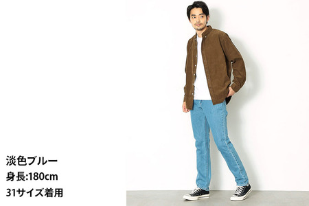 EDWIN インターナショナルベーシック 402 すっきりストレートパンツ MENS【36インチ・淡色ブルー】E402-98-36