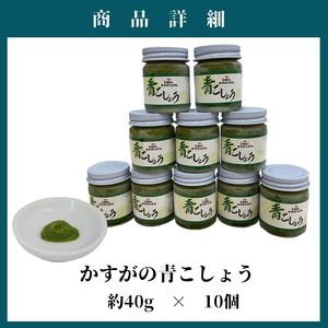 【ふるさと納税】かすがの青こしょう こしょう かすがうどん 約400g 約40g×10個 M760