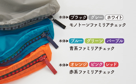 〈TO&FRO × familiar〉【9色から選べる】ポーチ（L）【パープル】/ ファミリア
