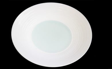 【波佐見焼】見込青白磁千段 8寸皿 お皿 食器 皿 【洸淋窯】【くらわんか】 [AA21]