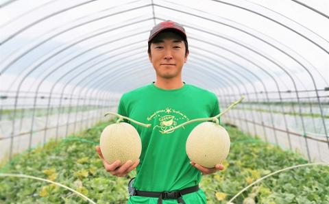 たっぷりお届け！北海道栗山町東山農場産キングメロン8kg