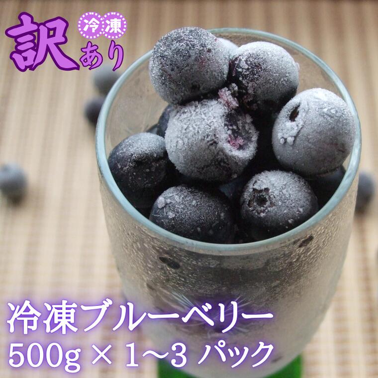 【ふるさと納税】『訳アリ』シルクファーム産　冷凍ブルーベリー（500g×1～3パック）