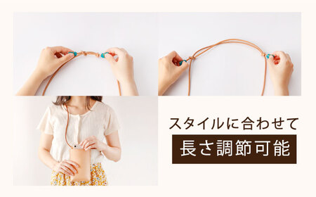 【ターコイズ×ブラック】レザー スマートフォン 用 サコッシュ＆コインケース [OBG013_01]レザーケース