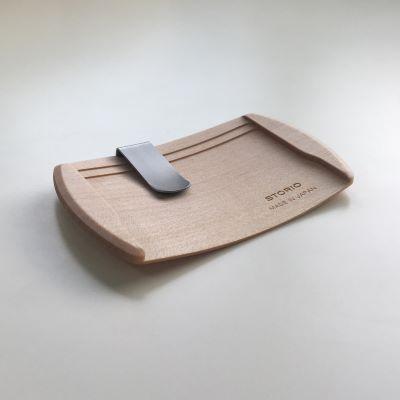 ふるさと納税 小千谷市 【雪国の無垢材使用】ストーリオ 電子マネークリップ カエデ ナチュラル |  | 01