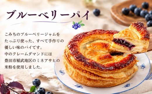 ブルーベリーパイ 15cm  | ブルーベリーパイ ぶるーべりーぱい ブルーベリーケーキ ぶるーべりー ホール 冷凍ケーキ 国産ブルーベリー 国産  お取り寄せ 愛知県 豊田市