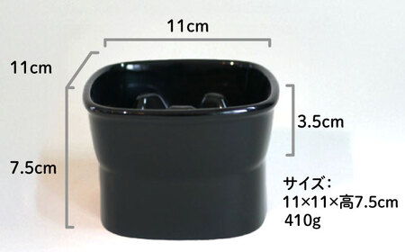 美濃焼　陶器製ペット用フードボウル【早食い防止 高台フードボウル (小/ブラック)pet109】【1411101】