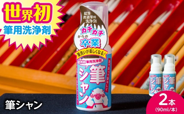 
            筆用洗浄剤 筆シャン (90mL×2本) 毛筆 書道筆 筆 ふで 洗剤 シャンプー 石鹸 せっけん 筆洗い 筆洗 ふであらい 書道 習字 三次市 / 株式会社リピカ [APDB002]
          