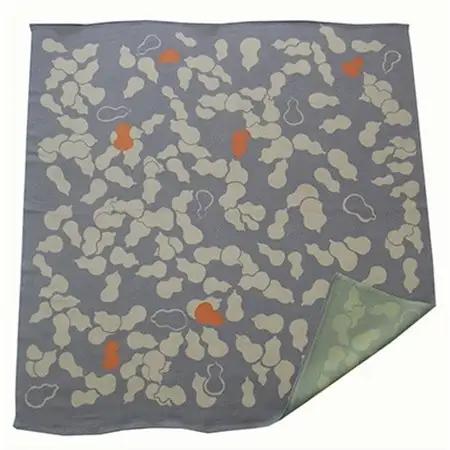 正絹縮緬友禅風呂敷 瓢箪(グレー)_装飾品・工芸品  鞄・バッグ かばん カバン_【1104286】