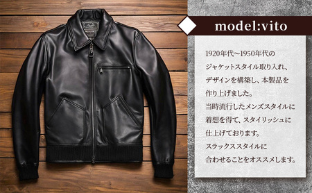 【Nappa Leather仕様】レザージャケット　[model:vito]　ジャケット 革 皮革 レザー 皮製品 レザー製品 シープスキン シープレザー メンズ パキスタン XL：アンティークキャメ
