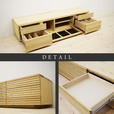 ふるさと納税 大川市 【大川家具】無垢材　テレビボード　ハイタイプ　風雅type2　ローボードWA　幅1800【設置付き】 |  | 02