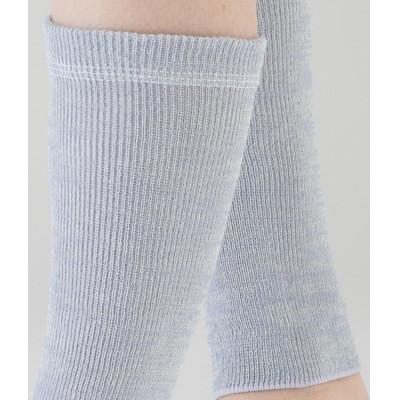 ふるさと納税 泉大津市 天然の美容繊維　シルクコットン薄手足首ウォーマー　フリーサイズ　サックス　H-LW1201 |  | 02