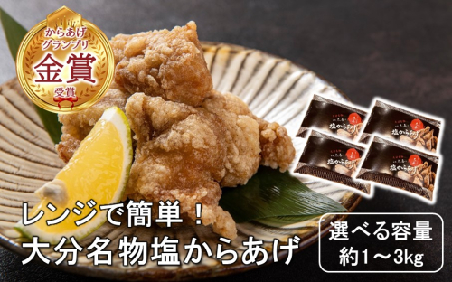 からあげグランプリ金賞受賞！選べる容量 塩からあげ1～3kg_2660R