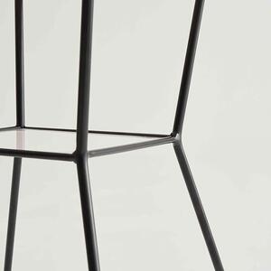 【天板ホワイト】  無垢材を使ったサイドテーブル D480xW480xH545