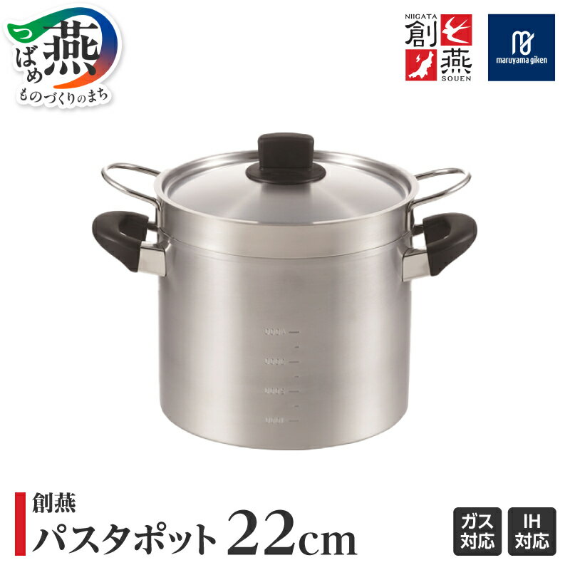 【ふるさと納税】 創燕 パスタポット 22cm SE-09【 コランダー ステンレス IH対応 シンプル キッチン 調理器具 キッチン用品 丸山技研 新潟県 燕市 燕三条 】