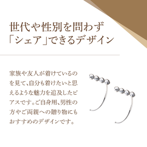 アクセサリー ピアス 4ストーンカーブ シルバー sh12-1 ピアス