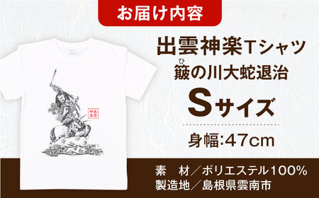 Tシャツ 出雲神楽 簸の川大蛇退治の墨絵風オリジナルTシャツ FN-10 Sサイズ [AICZ022]