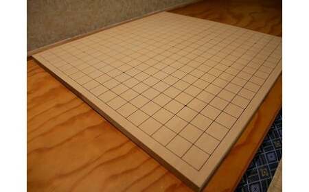 GS-01【 碁盤 】 新桂 5号 接合折盤 卓上 セット 囲碁 将棋 木工品