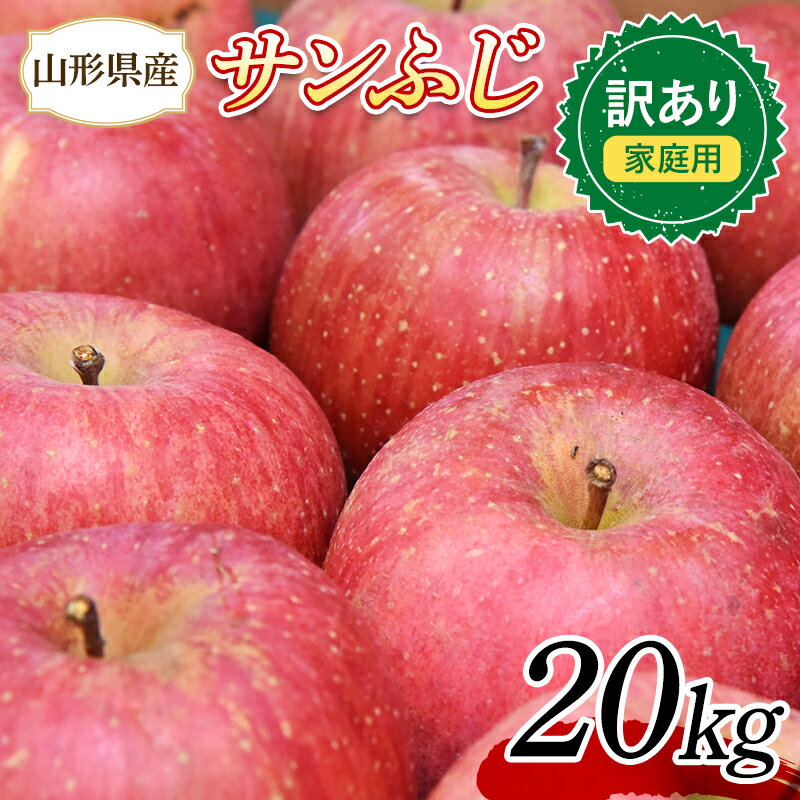【ふるさと納税】 りんご 訳あり サンふじ 20kg (10kg×2箱) 山形県産 《先行予約 2026年11月中旬から発送開始》 リンゴ 林檎 デザート フルーツ 果物 くだもの 果実 食品 山形県 FSY-1395