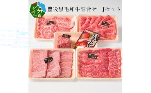 豊後黒毛和牛詰合せ　Jセット約2.5kg 牛肉 豊後牛 黒毛和牛 ロース モモ バラ焼肉 セット ローストビーフ用 赤身 大分市 A01048