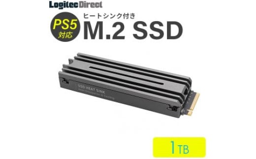 
【082-01】ロジテック PS5対応 ヒートシンク付きM.2 SSD 1TB Gen4x4対応 NVMe PS5拡張ストレージ 増設【LMD-PS5M100】
