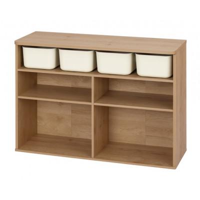 ふるさと納税 大河原町 収納棚 ラウンドシェルフ ワイドタイプ ナチュラル/ライトベージュ アイリス[53753090] |  | 03