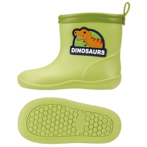 ワッペン付レインブーツ　ディノサウルス　14cm　671319　5-098