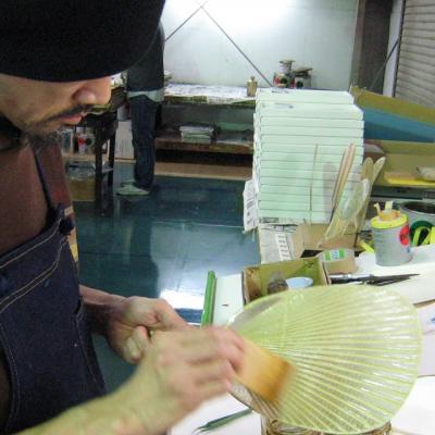 ふるさと納税 岐阜県 水うちわ 小判型 うさぎ |  | 03