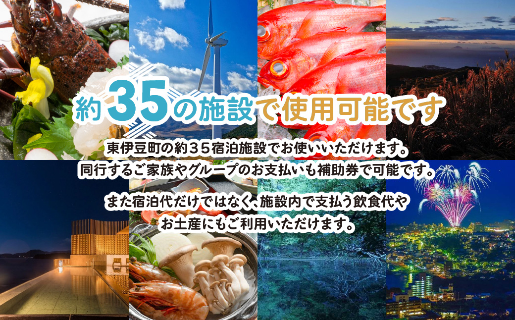 迷ったらコレ！　ひがしいず　満喫　宿泊　補助券　（6万円分）G001／静岡県　東伊豆町