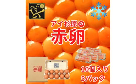 卵 赤卵 50個 (割れ保証含む) たまご アイ杉原 国産 大人気 玉子焼き 卵焼き 卵かけご飯 米 ご飯 ゆで卵 すき焼き 鳥 鶏 鶏卵 卵黄 玉子スープ 玉子焼き 生卵 産地直送 健康 ギフトお歳暮 お中元 アイ杉原の赤卵 徳島