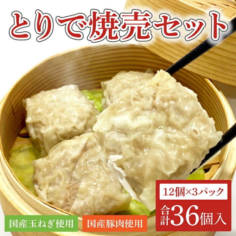 【ふるさと納税】とりで焼売セット（焼売12個×3パック）（AM004）