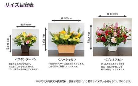 【母の日】フラワーアレンジメント　ありがとう！感謝の気持ちを込めた（カーネーション以外）＜スタンダード＞ 【1534】